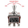 Heschen Metal Toggle Switch RT1322FS, DPDT, Momentary (ON)/OFF/(ON), 3 Positions,