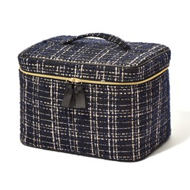 Francfranc Franc Tweed Vanity Pouch, Black