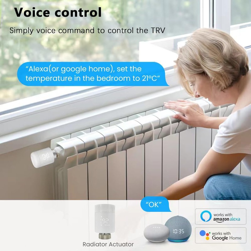 RKHK TR-M3Z-WIFI Temperature Control Valve WiFi Add-on Compatible with Alexa,