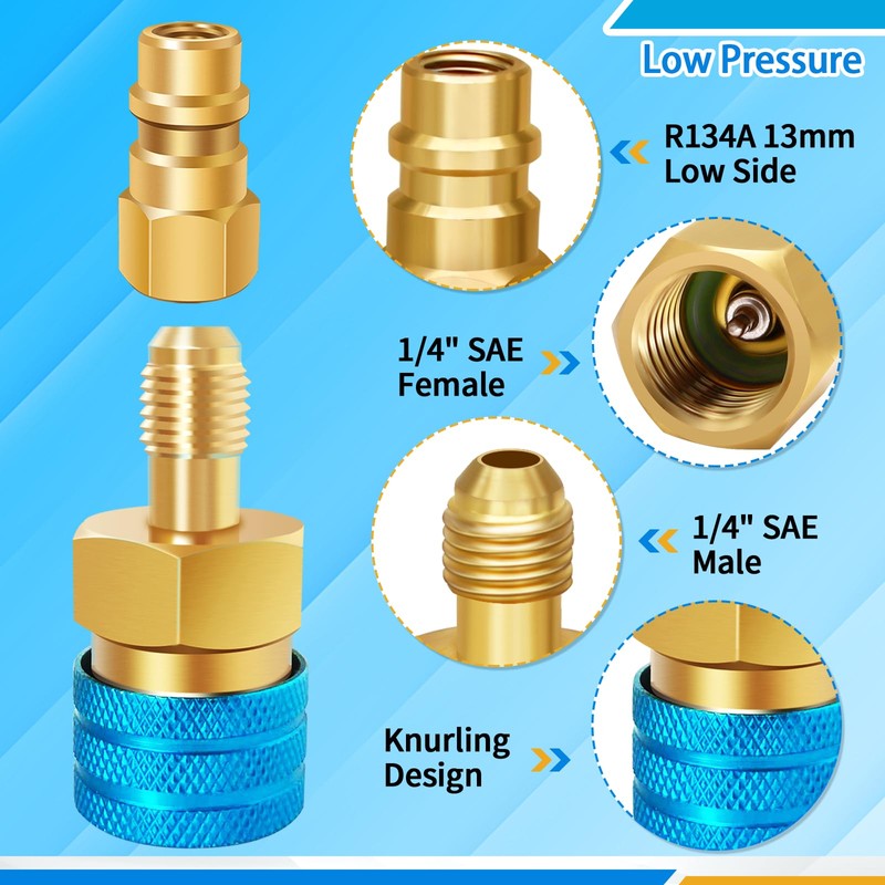 Boltigen R1234yf to R134a Adapter, R1234yf Adapter, High & Low