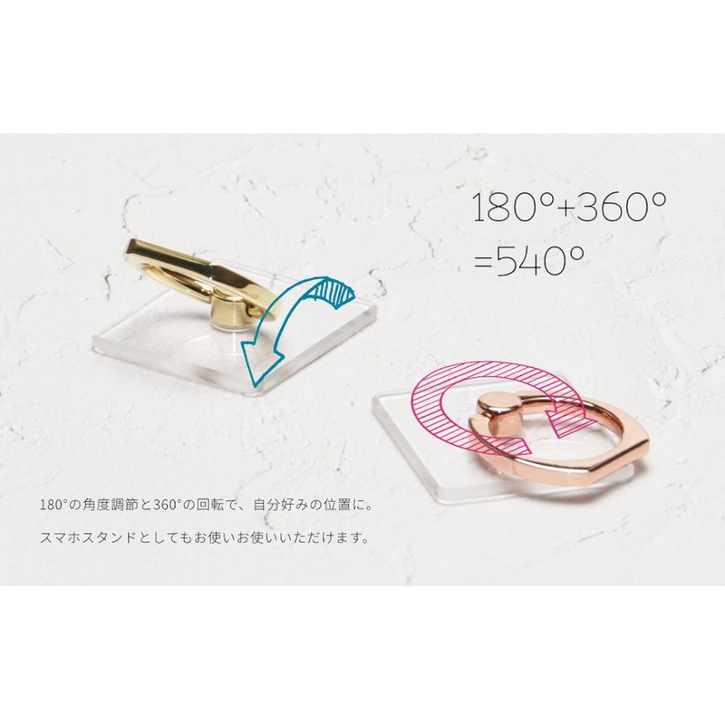 GoodsLand GD-SMARIN-GD Thin Smartphone Ring, Transparent, Clear, Stylish, Cute, Holding