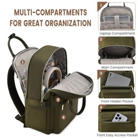 LOVEVOOK Laptop Backpack for Women 15.6 Inch Laptop Bag with USB Port, Fashion Waterproof Backpacks Teacher Nurse Stylish Travel Bags Vintage Daypacks for College Work