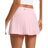 CRZ YOGA Women's Quick Dry Pleated Tennis Skirts Mid Waisted