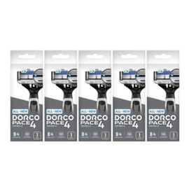 | Dorco | Face 4 portable razor (total of 20 pieces, 4P x 5) razor blade cleansing machine hair clipper men's products self-haircut skin care / | 도루코 | 페이스4 휴대용 면도기(총 20입 4P x 5) 면도날 클렌징기 이발기 남자용품 셀프이발 피부관리