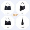 Kitise Women's Small Genuine Italian Suede Leather Tote Handbag Shoulder