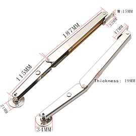 Pack of 2 Pneumatic Lid Lifters (200N/44lb), Heavy Duty Gas Springs Lid Support Hinge, with Soft Close, Perfect for Heavy Drop Lids