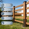 4 Pcs Fence Post Repair Kit, Quick Fix Broken/Leaning Wood