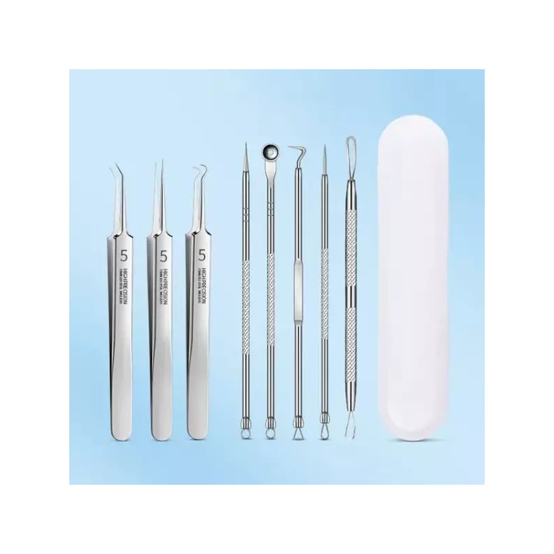 압출기 피부 블랙헤드 도구 8종세트 관리 Blackhead Removal Tool 8-Piece