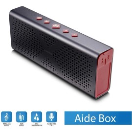 aidetek 2pcs Ultra-Portable Aluminum Bluetooth Speaker 4.0 Wireless Speaker Enhanced Bas