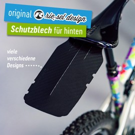 Riesel Design - rit:ze L - Mudguard for the Saddle/Road Bike Rear Mudguard - Easy to Install Bicycle Mudguard/Rear Wheel Mudguard in Modern Designs for Any Wheel Size (Carbon)