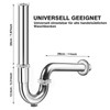 Universal Sink Siphon Set, Chrome Pop-Up Drain Fitting with Overflow,