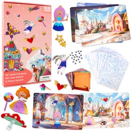 Foil Arts Kit for Kids, Art & Craft Activity No Mess Creative Art Toys for Ages 5-7, DIY Printing Arts and Crafts for Kids Ages 8-12, Christmas Birthday Valentine's Easter Gifts for Teen Girls, Pink