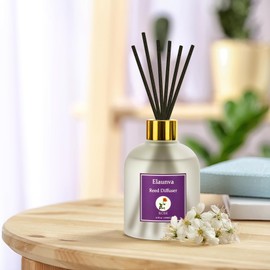 Elaunva Rose Reed Diffuser Sets,6.7fl oz(200ml) with 8 Sticks,Fragrance/Aromatherapy for Livingroom/Office/Kitchen/Entryway/Bathroom,Gift Set,Shelf Decor,Home Accessories,Air Freshener(Rose)