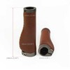 Letgoing Pure Leather Bicycle Handlebar Grips Inner Diameter 2.2cm Length