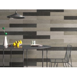 COLAMO 10 Gray Mix Peel and Stick Real Pine Wood Planks, Stick On Wood Panels For Wall,Self Stick Wall Planks for Living Room Bed Room Rv Accent Wall,Adhesive Wooden Shiplap Boards Backsplash Paneling