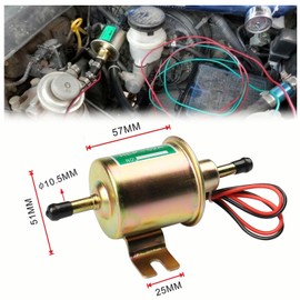 Tkxjry 12V Inline Fuel Pump, Low Pressure Gas Diesel Fuel Pump, Universal Low Pressure Gas Diesel, Electric Fuel Pump, Fuel Pump, For Lawn Mower, Motorcycle, Gasoline Engine, Trucks, Boats, Generator