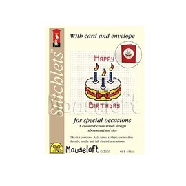 Mouseloft cross stitchlets Happy Birthday