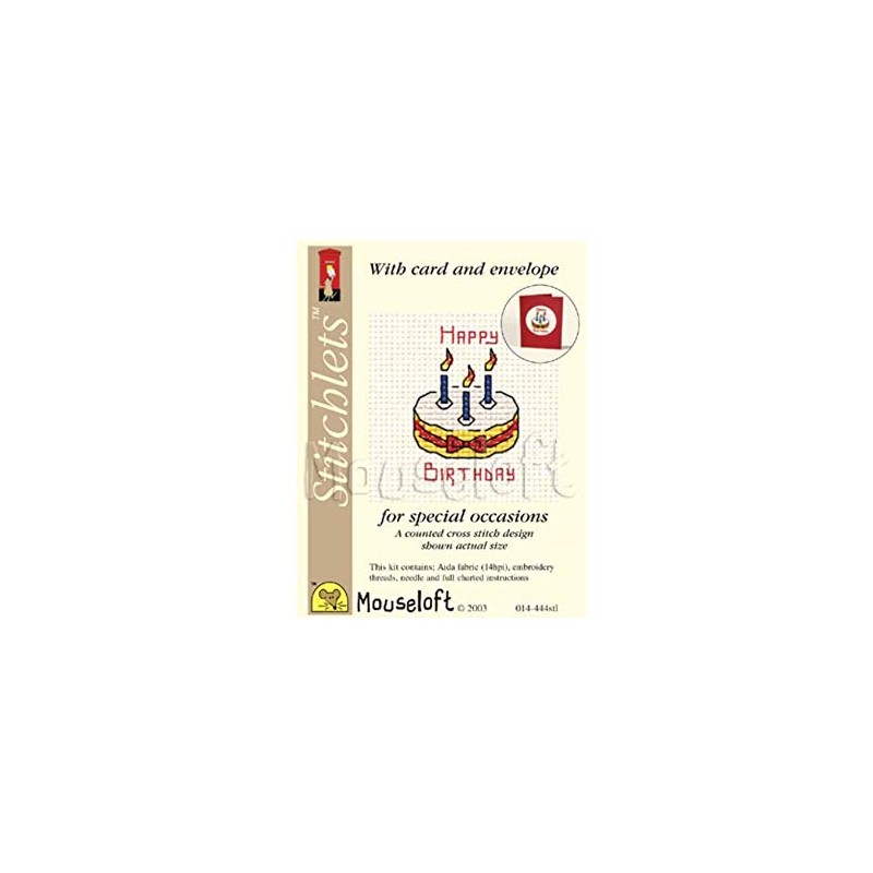 Mouseloft cross stitchlets Happy Birthday