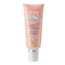 Renova Base De Maquillaje Liquida Glow H2o Ácido Hialurónico FPS18 Natural 22ml