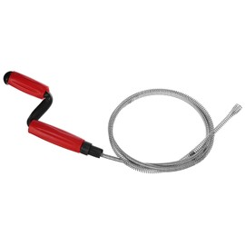 HARFINGTON Drain Augers 6.6 Ft Carbon Steel Flexible Plumbing Auger Hair Drain Cleaner Tool Toilet Auger Clog Remover Tool for Kitchen Bathroom Shower Sink Toilet Bathtub, Red