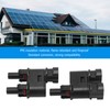 2PCS Solar PV Connector 2 to 1 Photovoltaic Crimp Connector