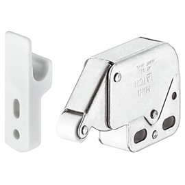 cyclingcolors Spring Catch Chrome Door Cupboard Catch Metal Steel Push Lock Quick Lock with Counterpart Automatic Flaps