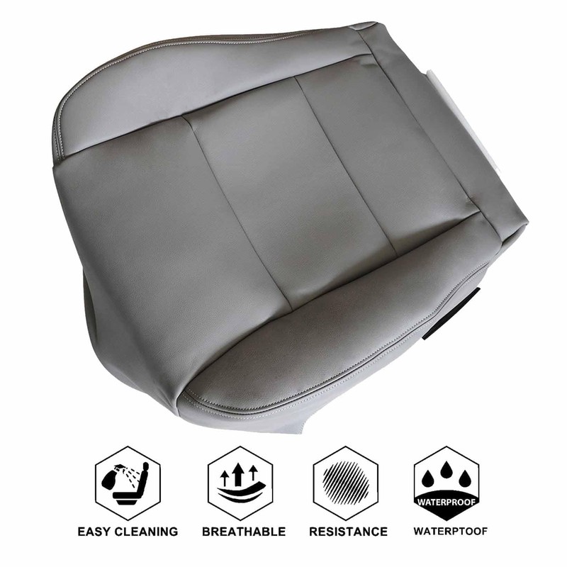 NLQR Front Driver Side Bottom Replacement Microfiber Leather Seat Cover
