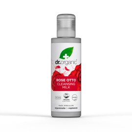 Dr Organic Rose Otto Cleansing Milk, Restoring, Mature Skin, Mens, Womens, Natural, Vegan, Cruelty-Free, Paraben & SLS-Free, Organic, 150ml, Packaging may vary