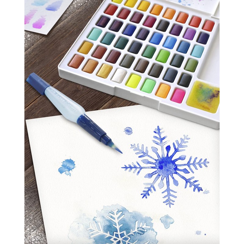 Faber-Castell Watercolour Paint Set, Watercolour Box, 48 Colours
