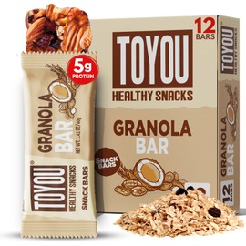 ToYou Gluten Free Chewy Fruit and Nut Bars - Healthy Protein Snacks | Granola Bar - 1.41 Ounce (Pack of 12) | Soft Chewy, Vegan, Fiber-Packed Granola Bars for Adults and Kids, Made with Natural Ingredients