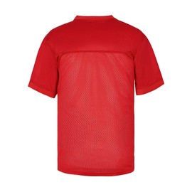 Mens Blank Football Jersey,Polyester Plain Football Shirt Pullover Sports Clothing (3X-Large, Red)