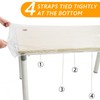 Clear Rectangular Fitted Vinyl Tablecloth- Heavy Duty Elasticized Table Cover