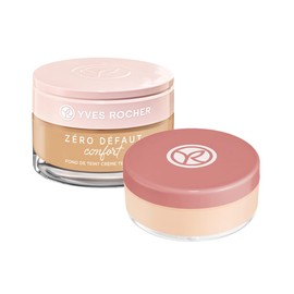 YVES ROCHER- Kit Base de Maquillaje Cero Defectos Cobertura alta + Polvo Traslucido, Unifica, fija el maquillaje y controla el brillo, Para todo tipo de piel, Fórmula Vegana.