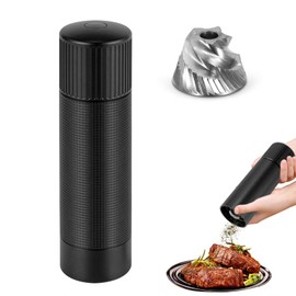 WhiteRhino Professional Pepper Grinder Mill with Top Button Lock,Heavy Duty High Output Aluminum Pepper Mill Refillable,Spice Grinder with Stainless Steel Burrs and Adjustable Coarseness Gift Set
