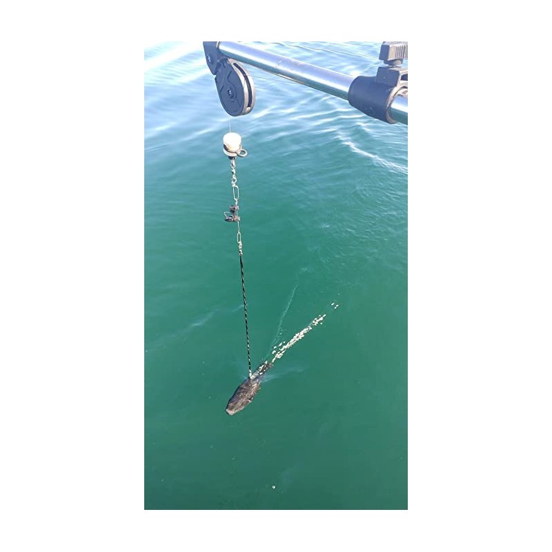 Fish Thief Heavy Duty Downrigger Snubber Twin Pack, Black