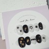 Mono gold drawing Handmade nail tip - Coffin / 모노