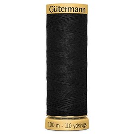 Gutermann 744484 Natural Cotton 100mtr,Black