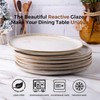 AmorArc Ceramic Plates Set of 6, 8.5 Inch Handmade Reactive