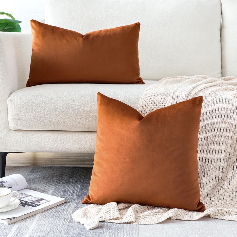 Artscope Luxury Velvet Cushion Covers Super Soft Decorative Throw Pillow