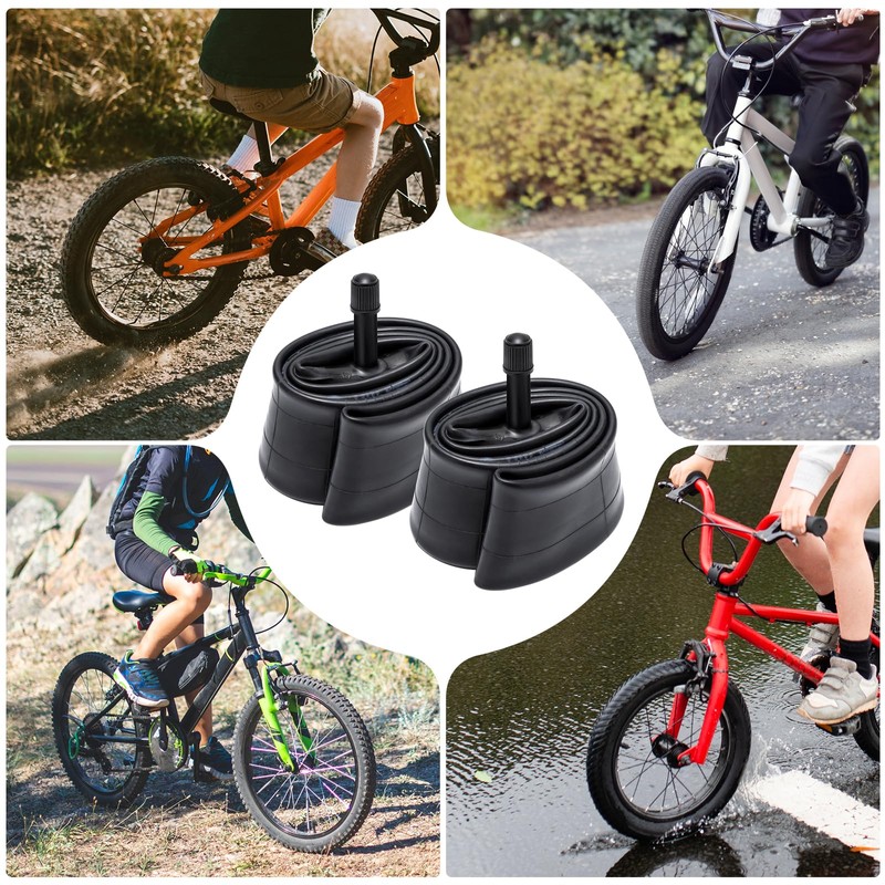 2Pcs 38/50-254 Heavy Duty 14" Bike Tubes 14x1.50/1.95 Schrader AV32