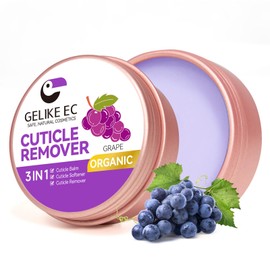 Gelike EC Cuticle Remover Cream Softener - Grape Extract Enriched for Salon Use - Spa Quality Cuticle Dissolver - Non-Greasy Formula for Manicure & Pedicure