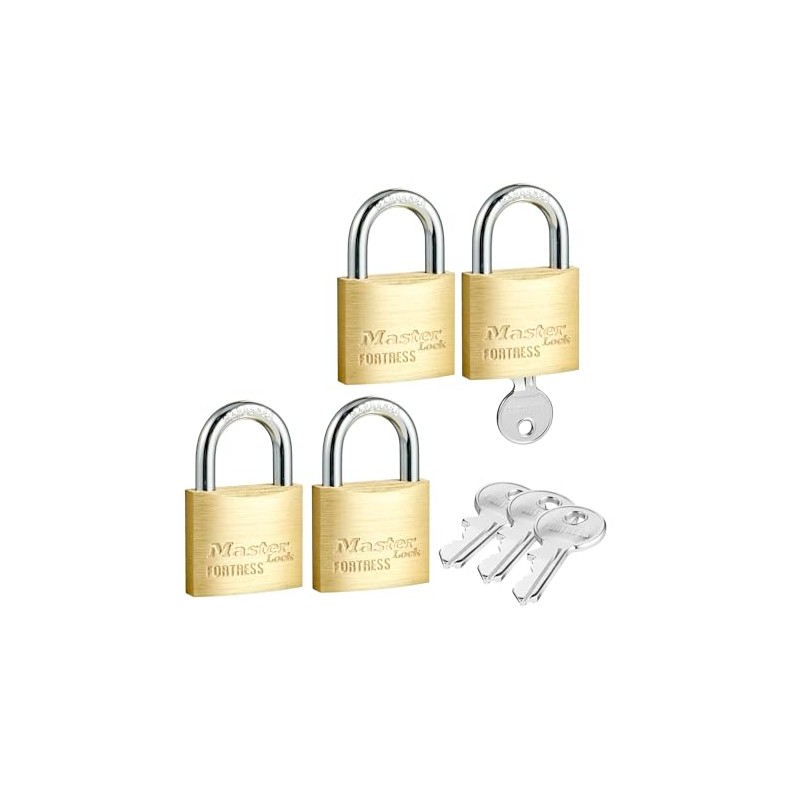 Master Lock Solid Brass Body 40mm Wide Economy Padlock with