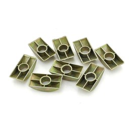 12 Pcs Half Moon Washer Furniture Nut Connector Nuts Spacer Washer Bronze Tone 8mm Hole Dia