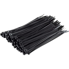 Pack of 200 Black Cable Ties 250mm