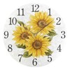 Mnsruu Sunflower Wall Clock Arabic Numerals Design Round Wall Clock
