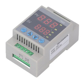 Digital Temperature Controller, -50~120 ℃ Heating Cooling Thermostat Temperature Control 24V DC, DIN Rail Temperature Control Switch with Timer and Power Saving Mode