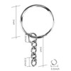 Pack of 70 25 mm Key Ring Key Rings with