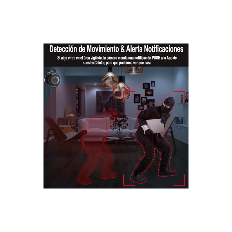 ZINKER Mini Camara Espia WiFi Oculta Full HD iOS Android