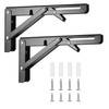 Folding Console, Heavy Duty Hinges Foldable, Angle Shelf Brackets, Iron