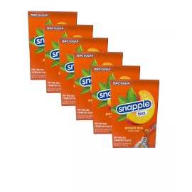 Snapple Diet Snapple Peach Tea Lot of 6 Boxes SINGLES ON THE GO Drink Mix Packets